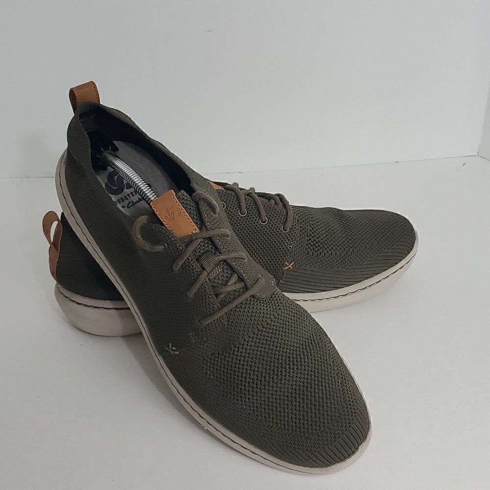 Cloudsteppers by Clarks Men's Step Urban Mix Sneaker Khaki Textile Knit Size 12M